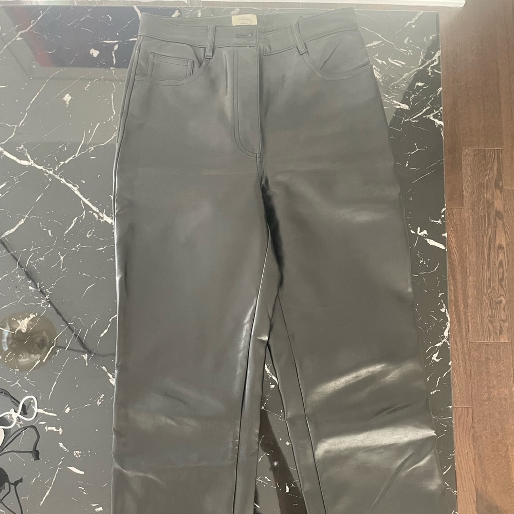Black Melina leather pants from Aritzia - size 4